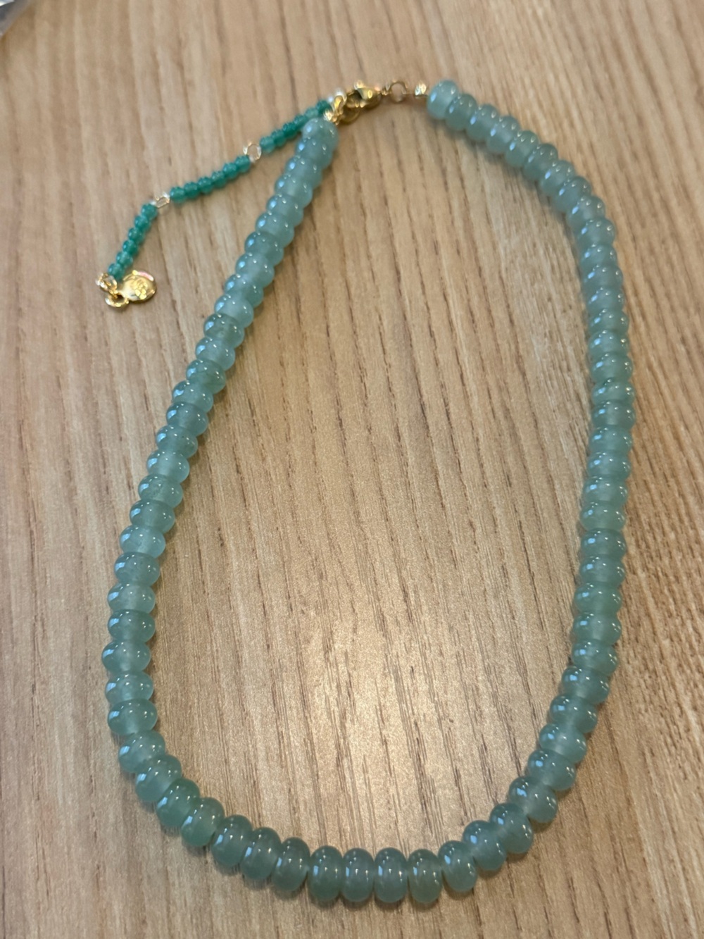 New Mayamar Green Aventurine genuine Beaded Necklace - - Picture 2 of 3